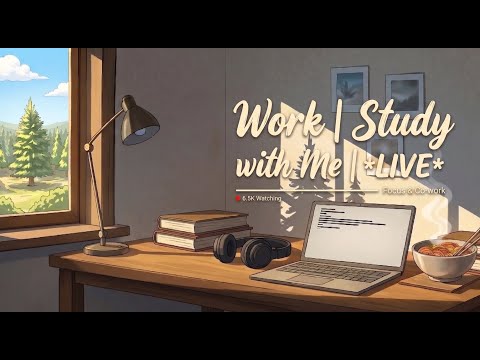 🍅 Pomodoro Work With Me | Calm Music, No Talking🌵