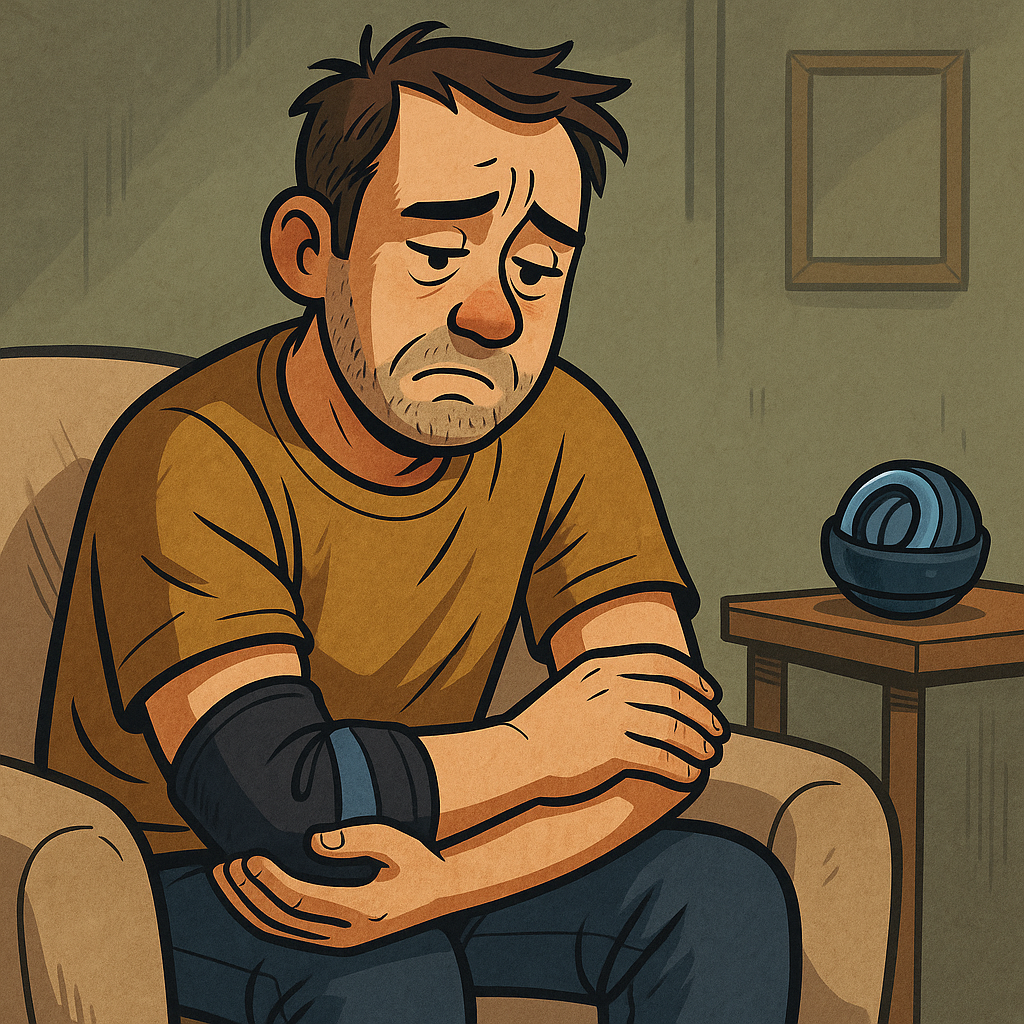 С месяц назад у меня стала болеть рука